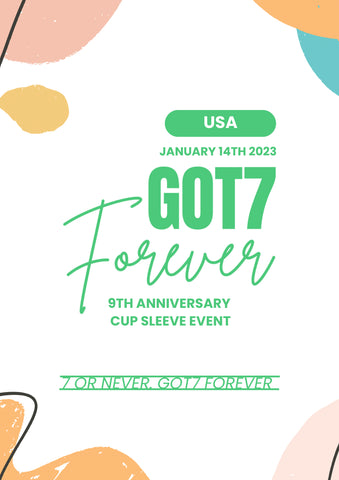 GOT7 9th Anniversary Cup Sleeve Event Donation Sets