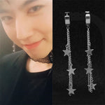 Kim Yugyeom Stainless steel Chain Stud Earrings